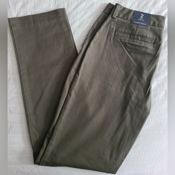 Lands' End Pants - Lands End Women's~SZ 2~Fit 2 Straight Leg Chino Pants🌿Expedition Green🌿NEW $59